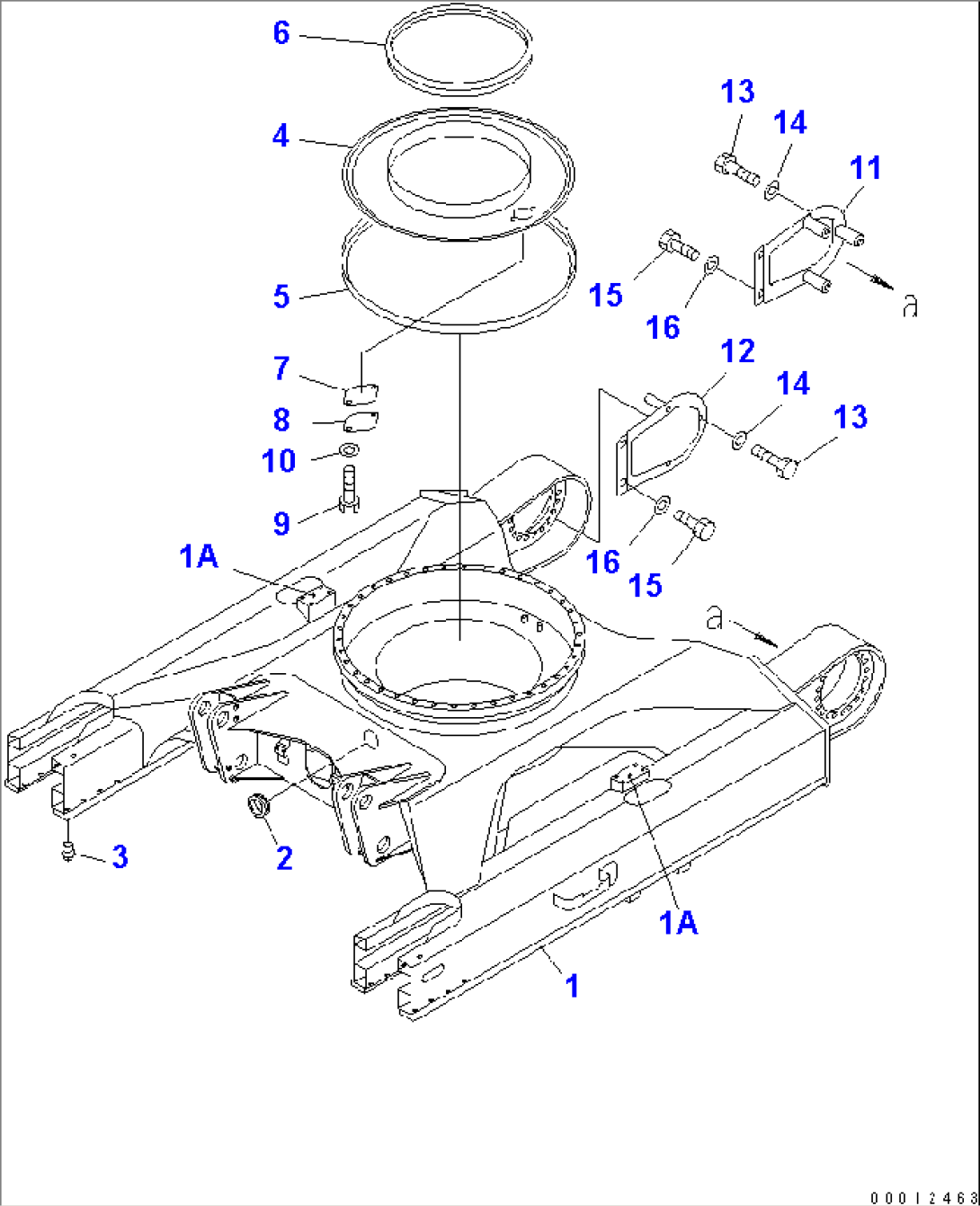 TRACK FRAME (WIHT BLADE) (FOR RUBBER SHOE)(#50201-50343)