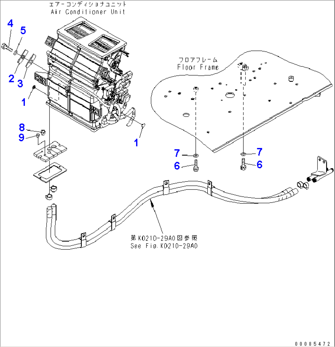 AIR CONDITIONER PIPING (HEATER AND DEFROSTER)(#70001-)