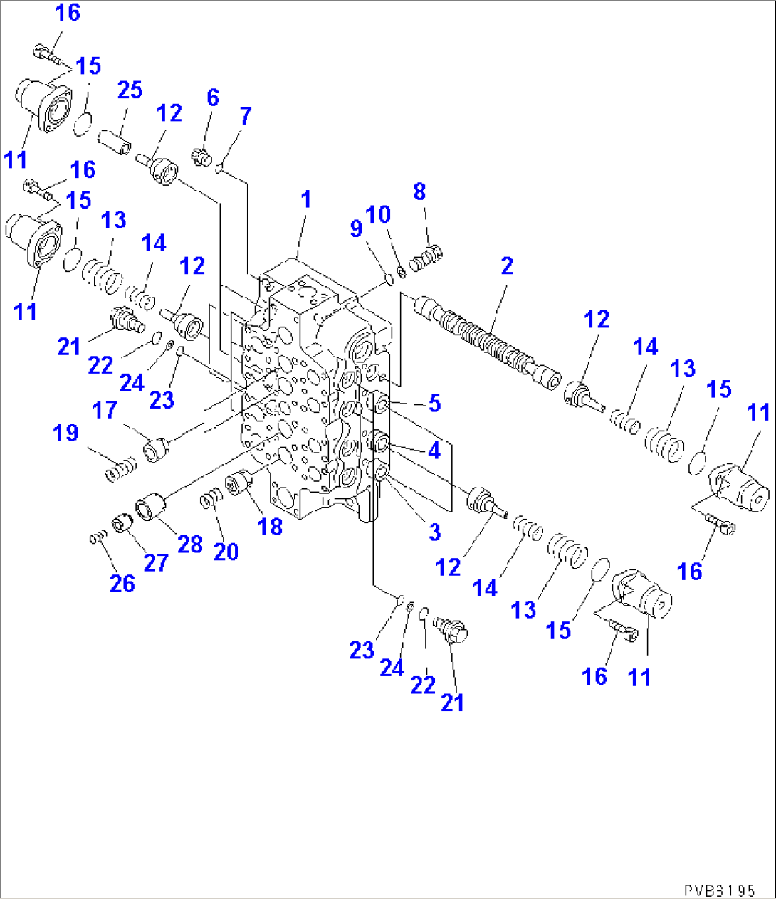 MAIN VALVE (1/5) (4-SPOOL) (N0.3)