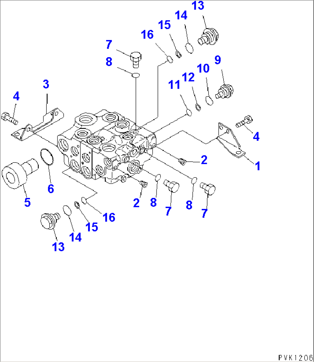 MAIN VALVE (FOR DUMP AND SWING) (2/4)(#1218-)