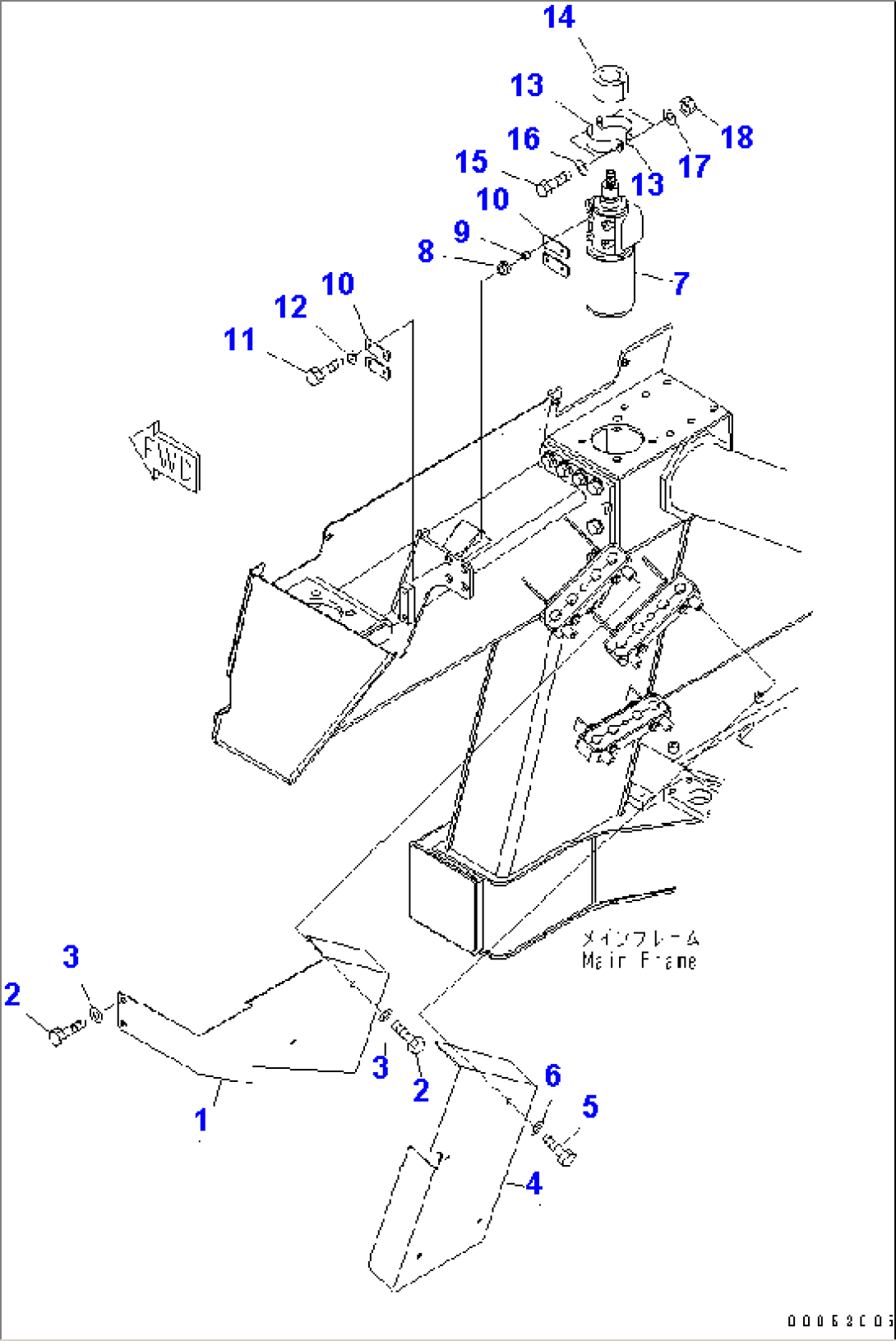 FRONT SUPPORT (L.H.) (STEERING VALVE)