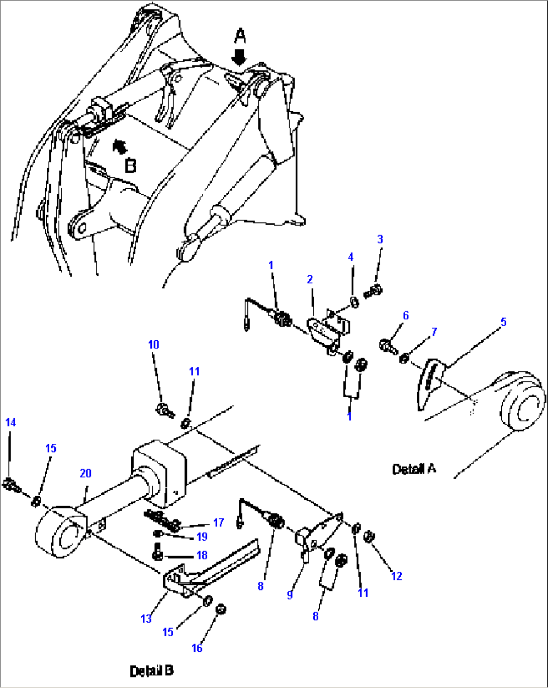 BOOM KICK OUT AND BUCKET POSITIONER