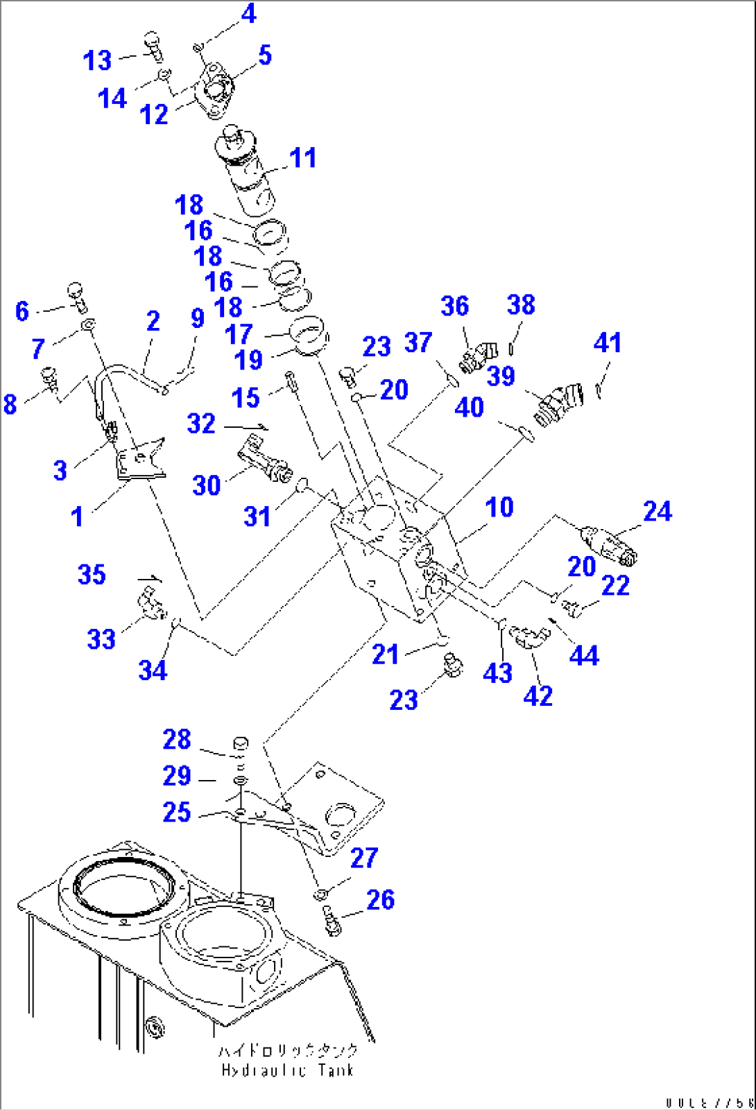 ATTACHMENT LINE (MODE CHANGE VALVE) (WITH SERVICE VALVE)(#27201-)