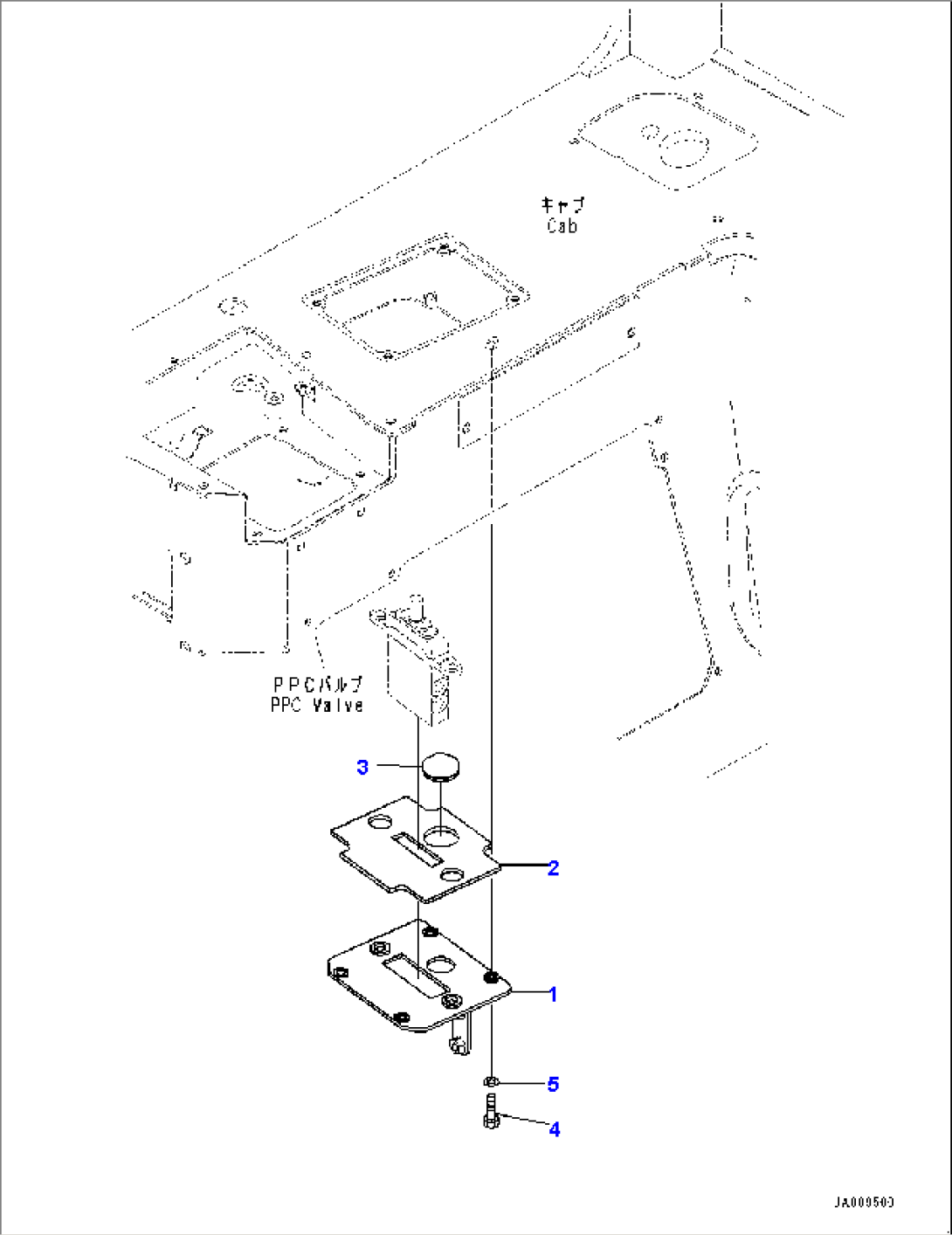 Rear Work Equipment Control, Bracket (#B60001-)