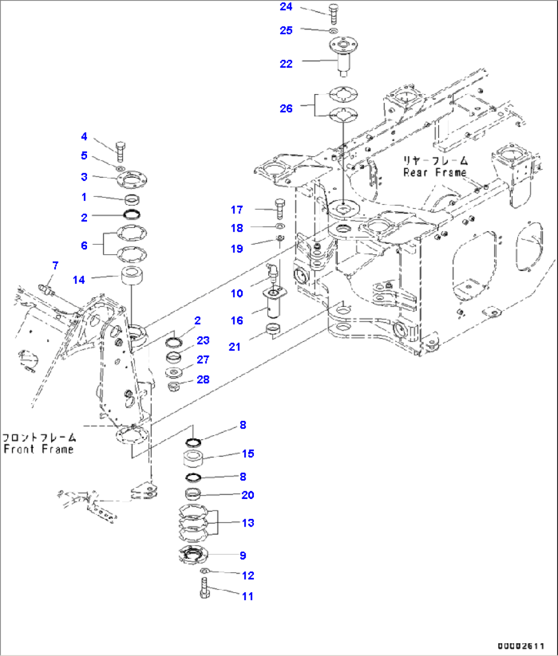 J4130-001001 HINGE PIN WITHOUT AUTO-GREASING SYSTEM