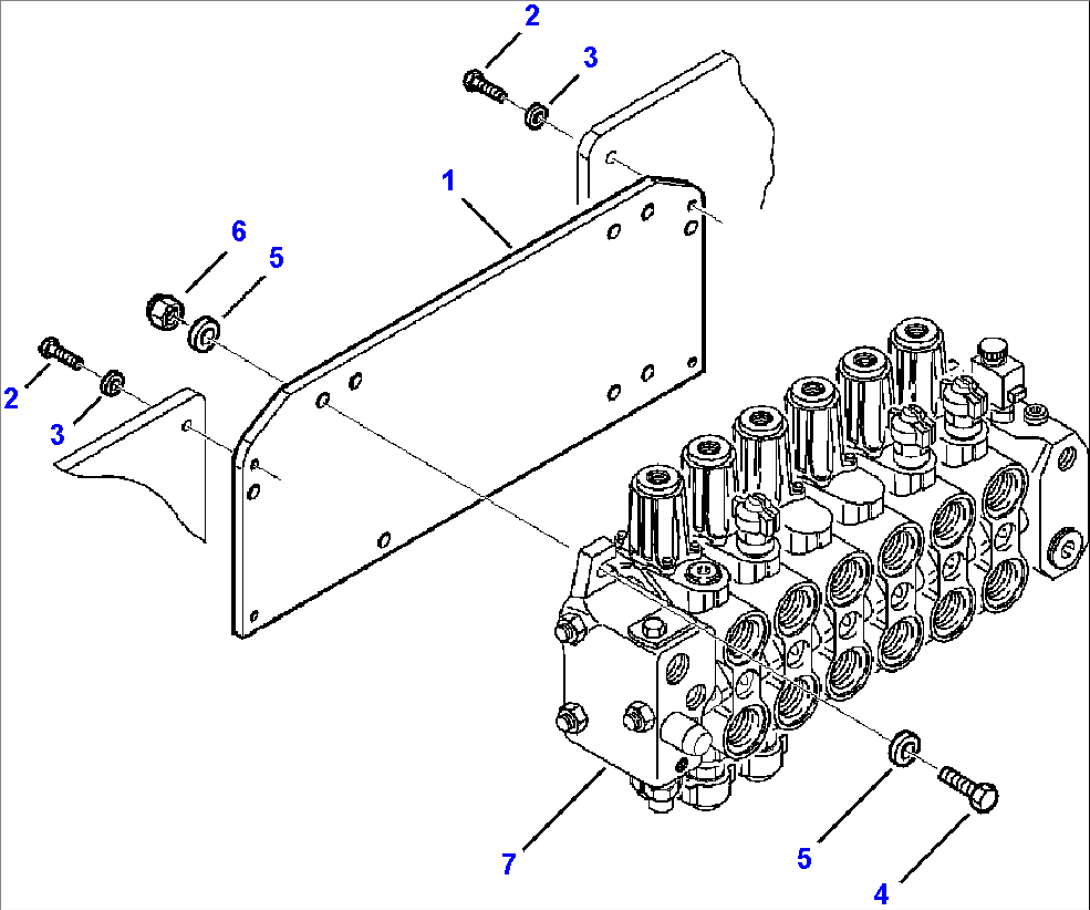 FIG. K4400-P1A0 PPC SYSTEM - BACKHOE VALVE MOUNTING