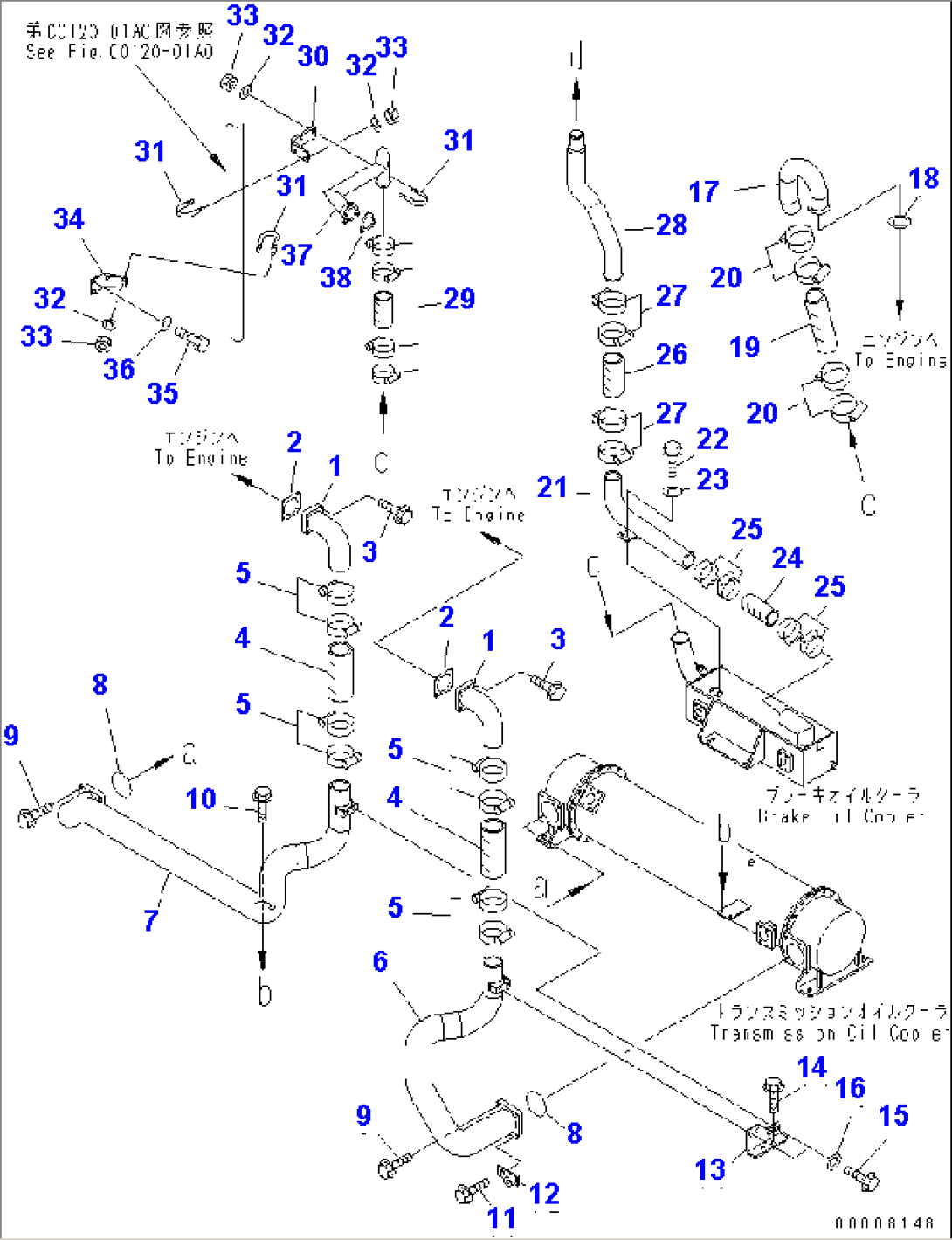 COOLING LINE (OIL COOLER PIPING)