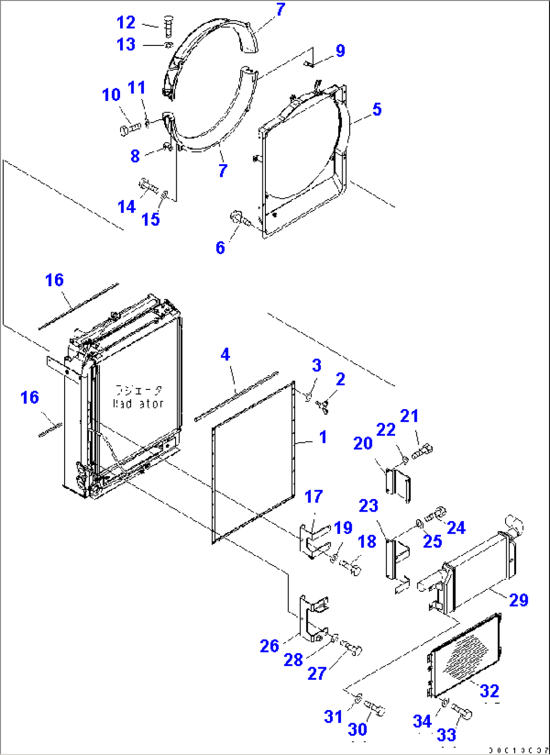 COOLING (AFTER COOLER AND CONDENSER) (WITH AIR CONDITIONER)