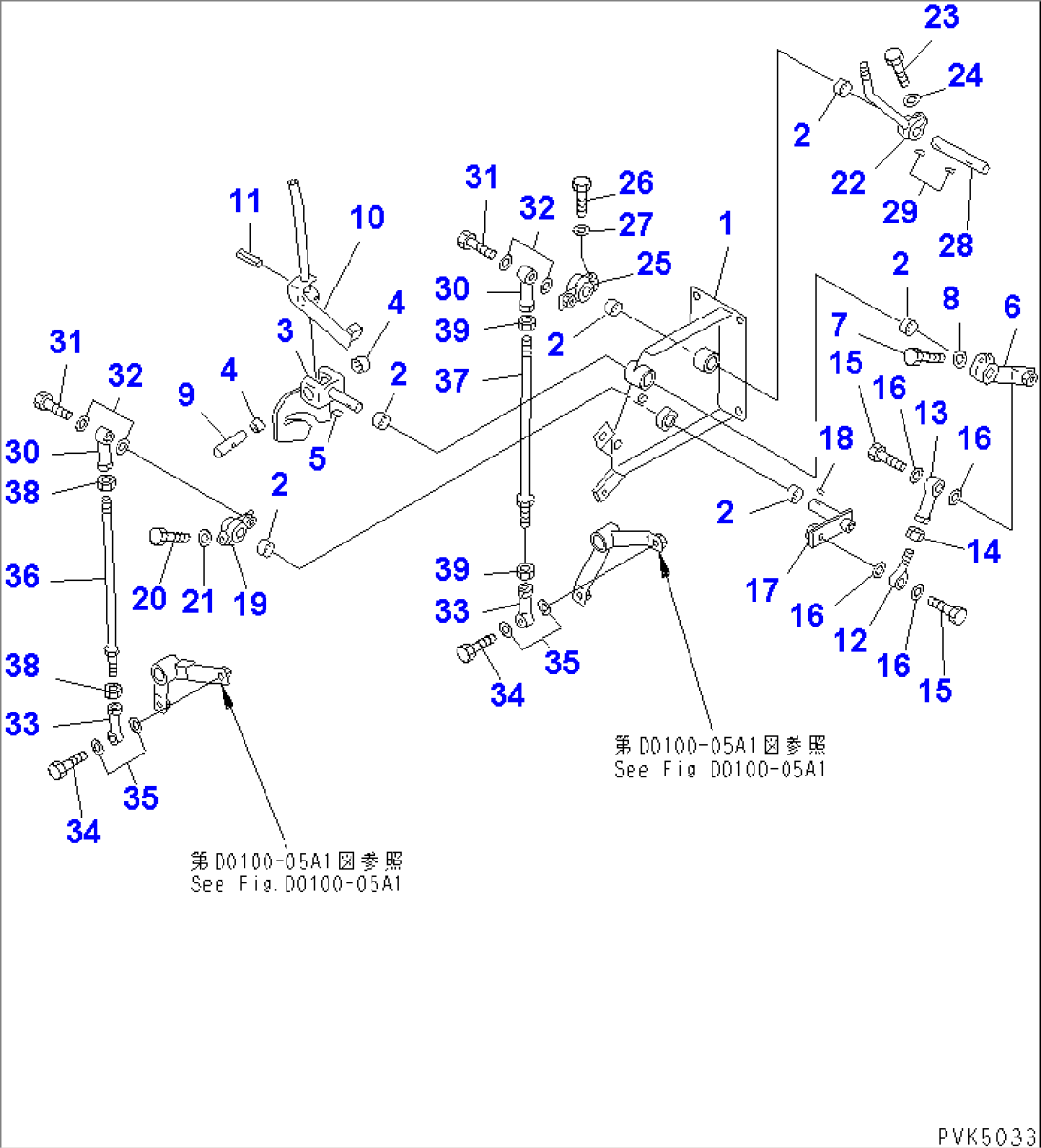 TRANSMISSION CONTROL LEVER (1/2) (D21)(#61132-61168)