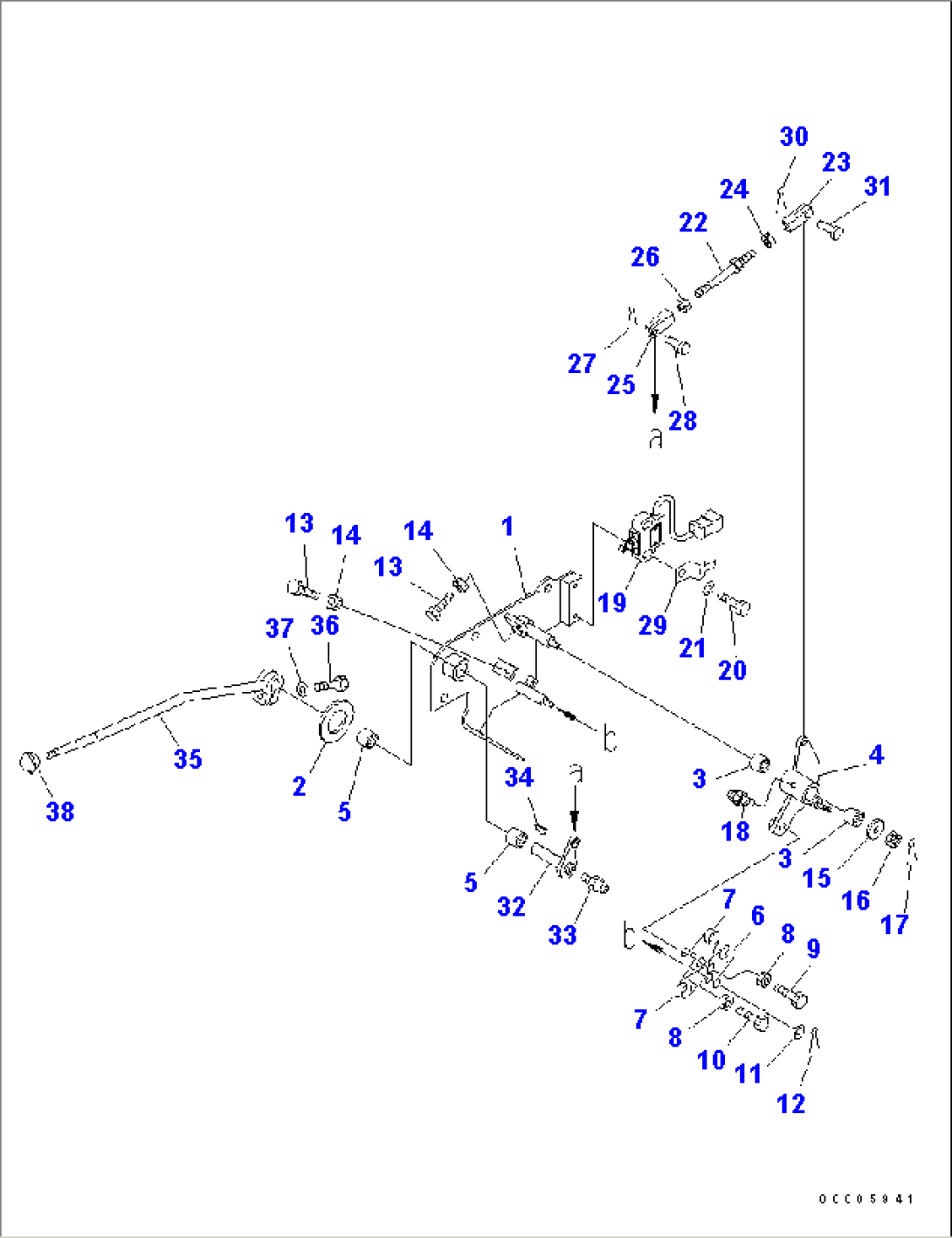 FLOOR FRAME (TRANSMISSION LOCK LEVER) (#B45001-B46768)