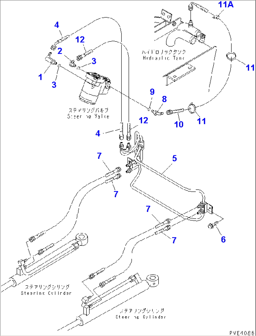 STEERING HYDRAULIC LINE(#10001-12000)