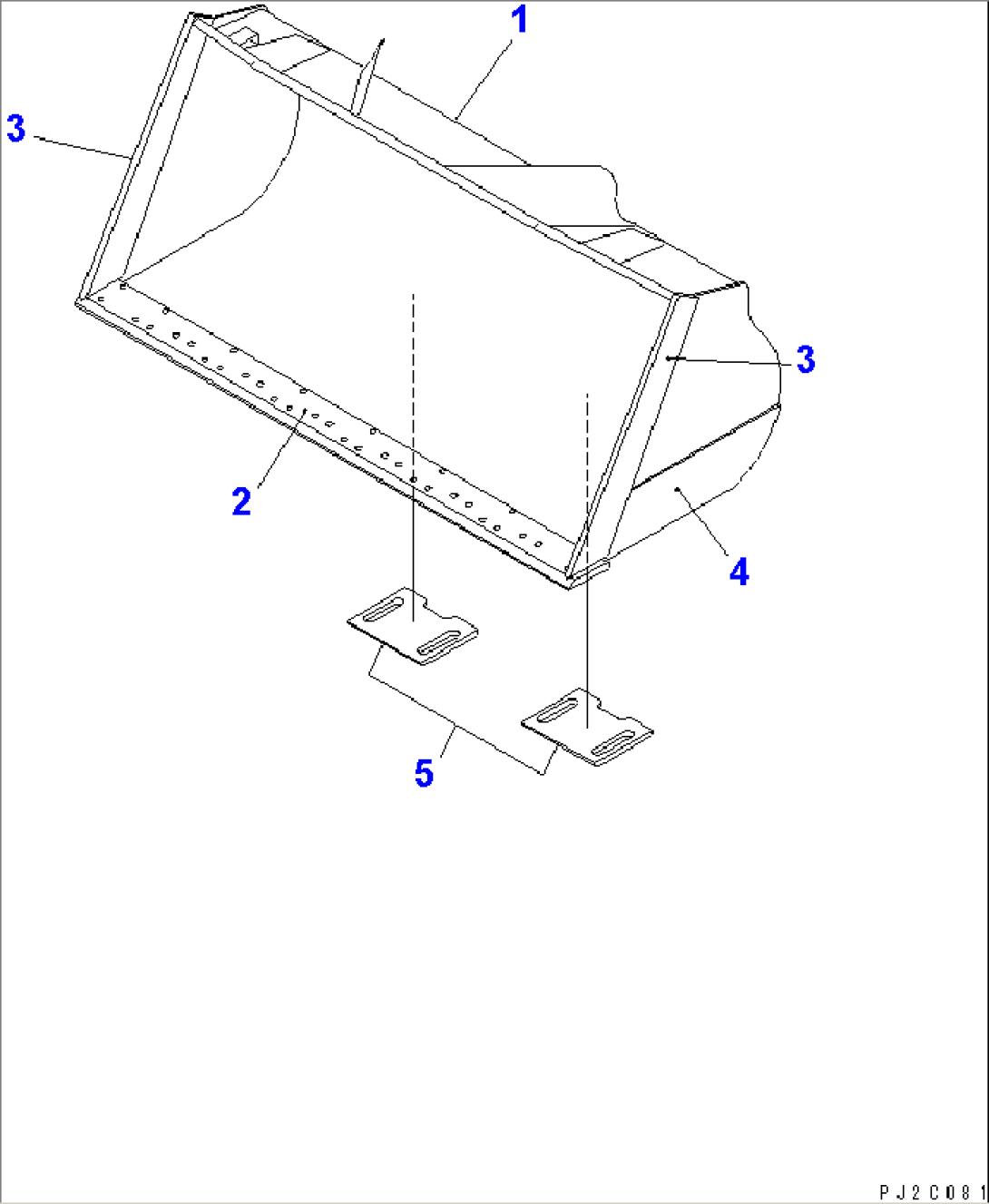 LOOSE MATERIAL BUCKET (5.2M3) (5.5M3¤ WITH BOLT ON EDGE)