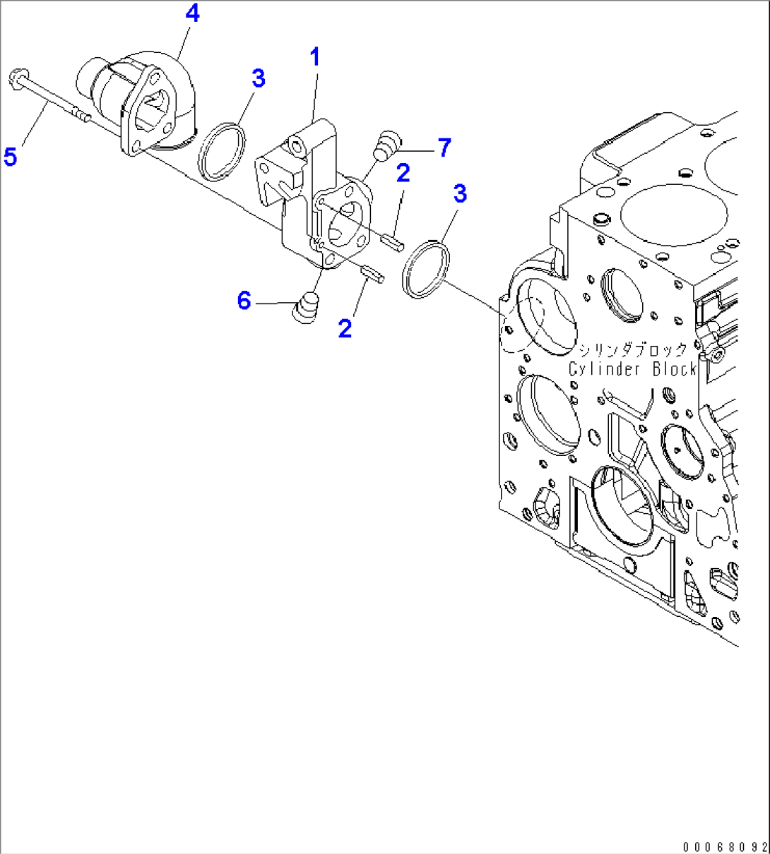 WATER INLET CONNECTOR FOR 90A ALTERNATOR (ESN 26510747-)