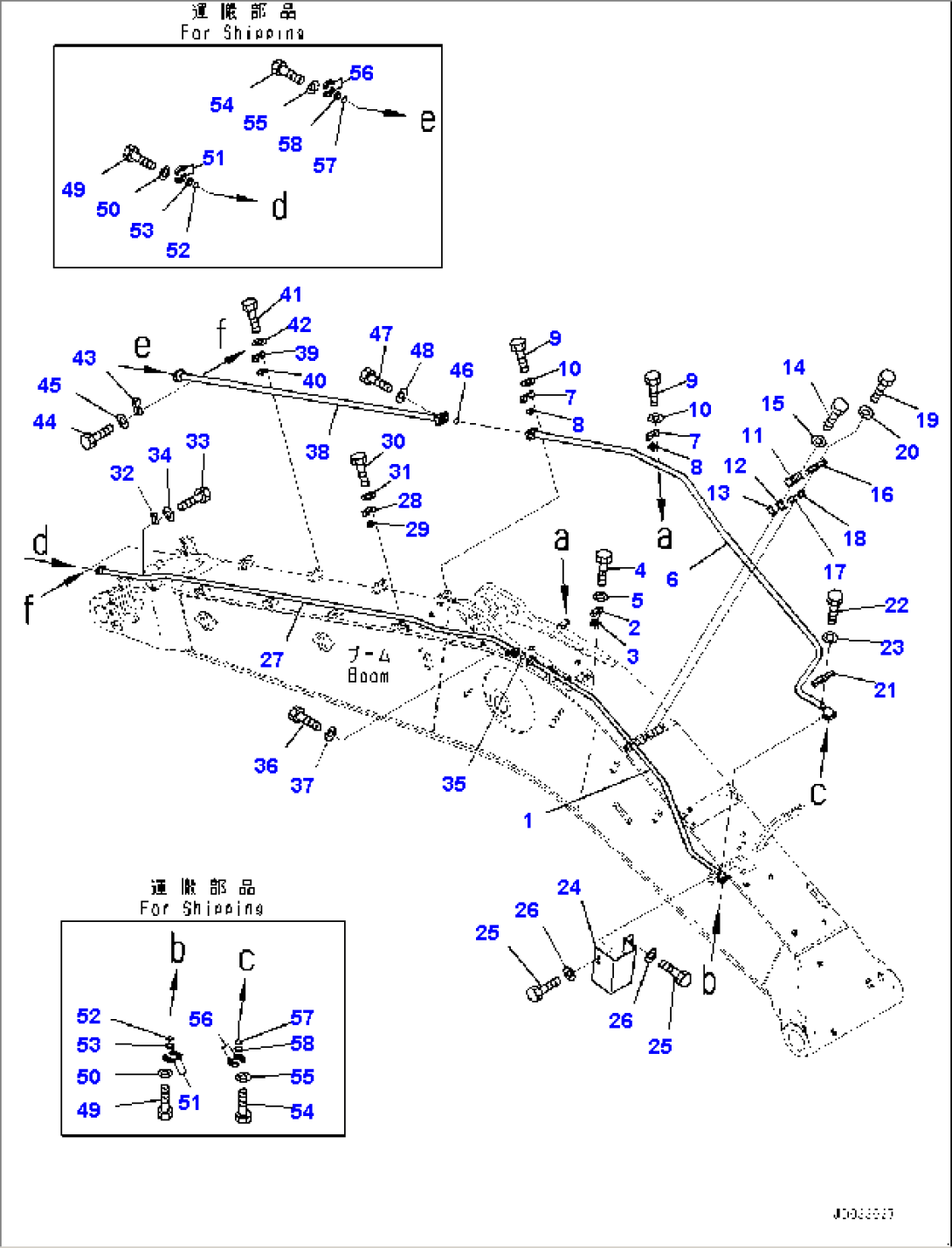 Boom, Bucket Cylinder Piping (#65001-)