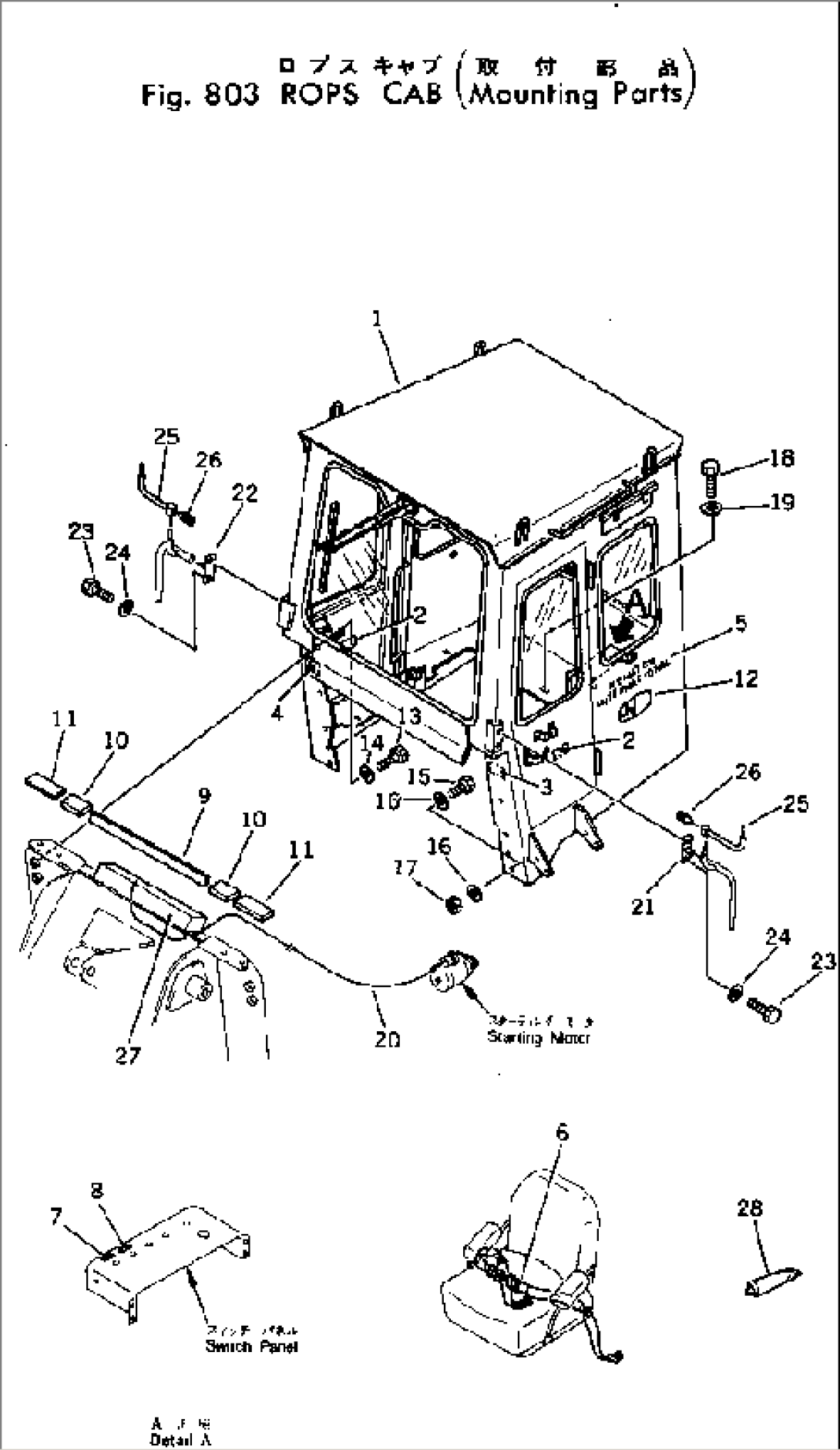 ROPS CAB (MOUNTING PARTS)