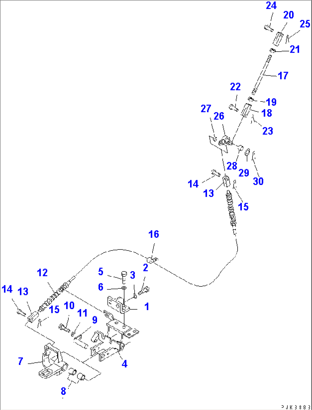 FLOOR FRAME (TRAVEL LOCK)(#1001-3000)