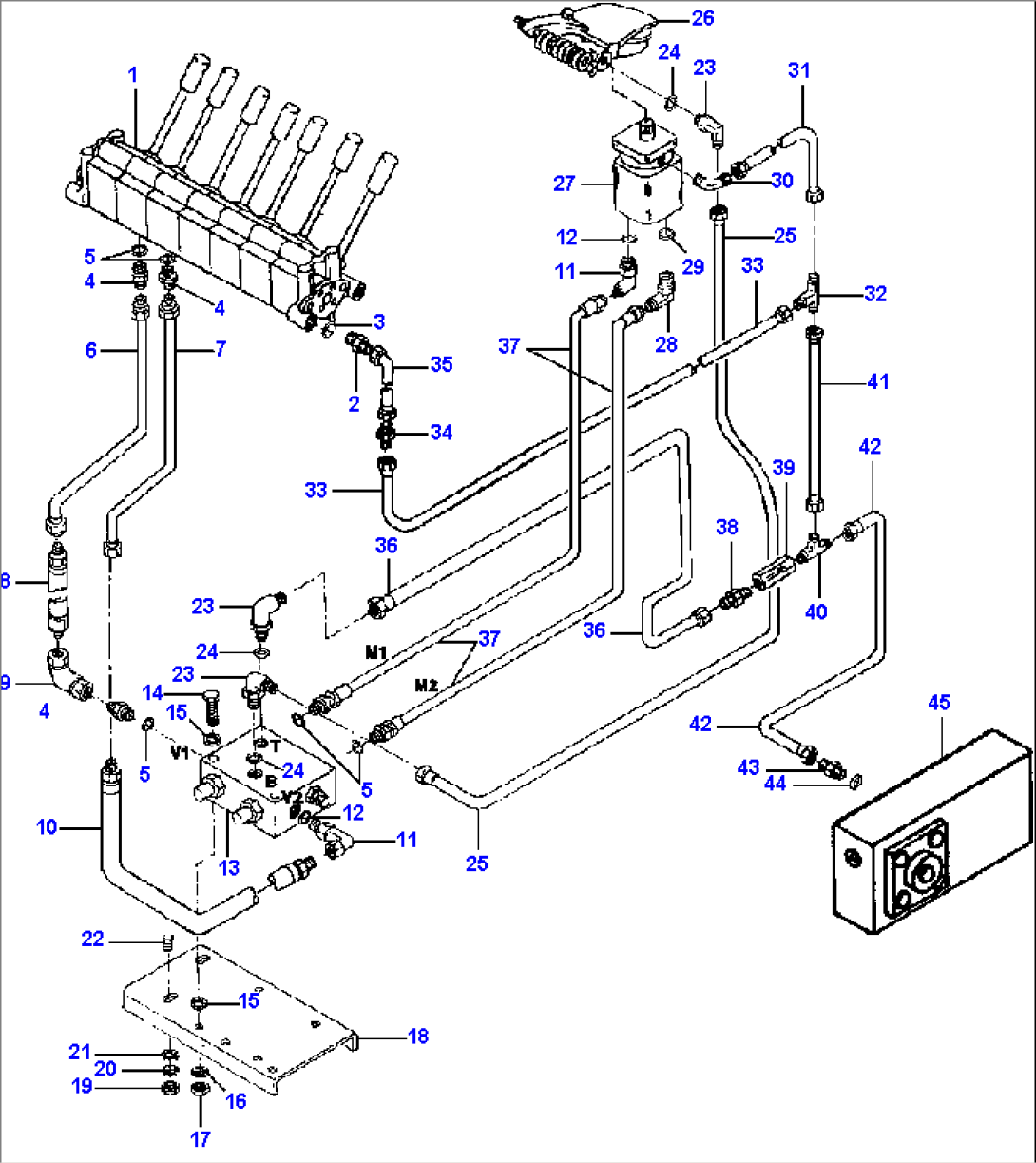 FIG. H0160-02A0 ACTUATOR LINES - SWING DRIVE