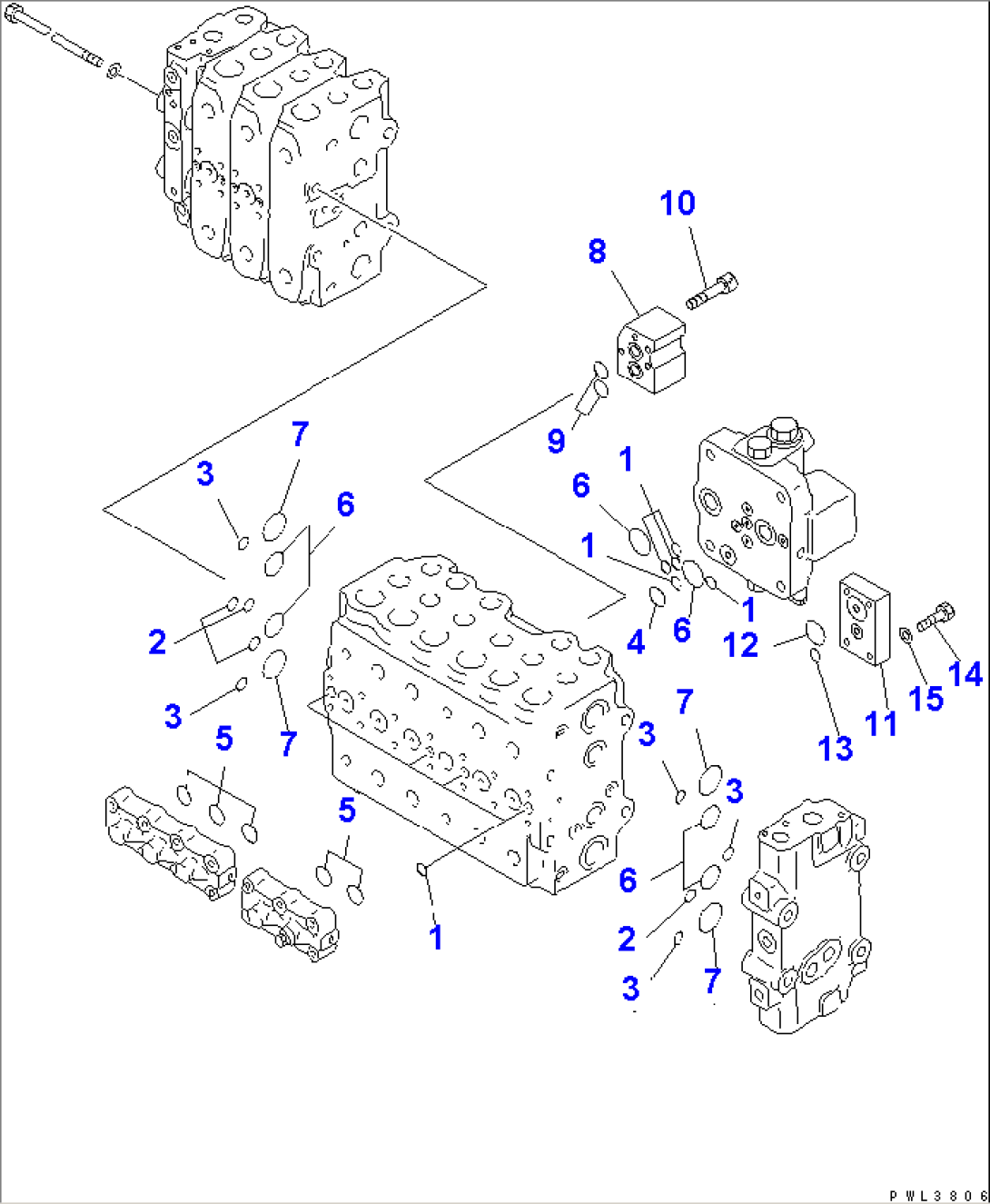 MAIN VALVE (3-ACTUATOR) (2/16)(#10005-)