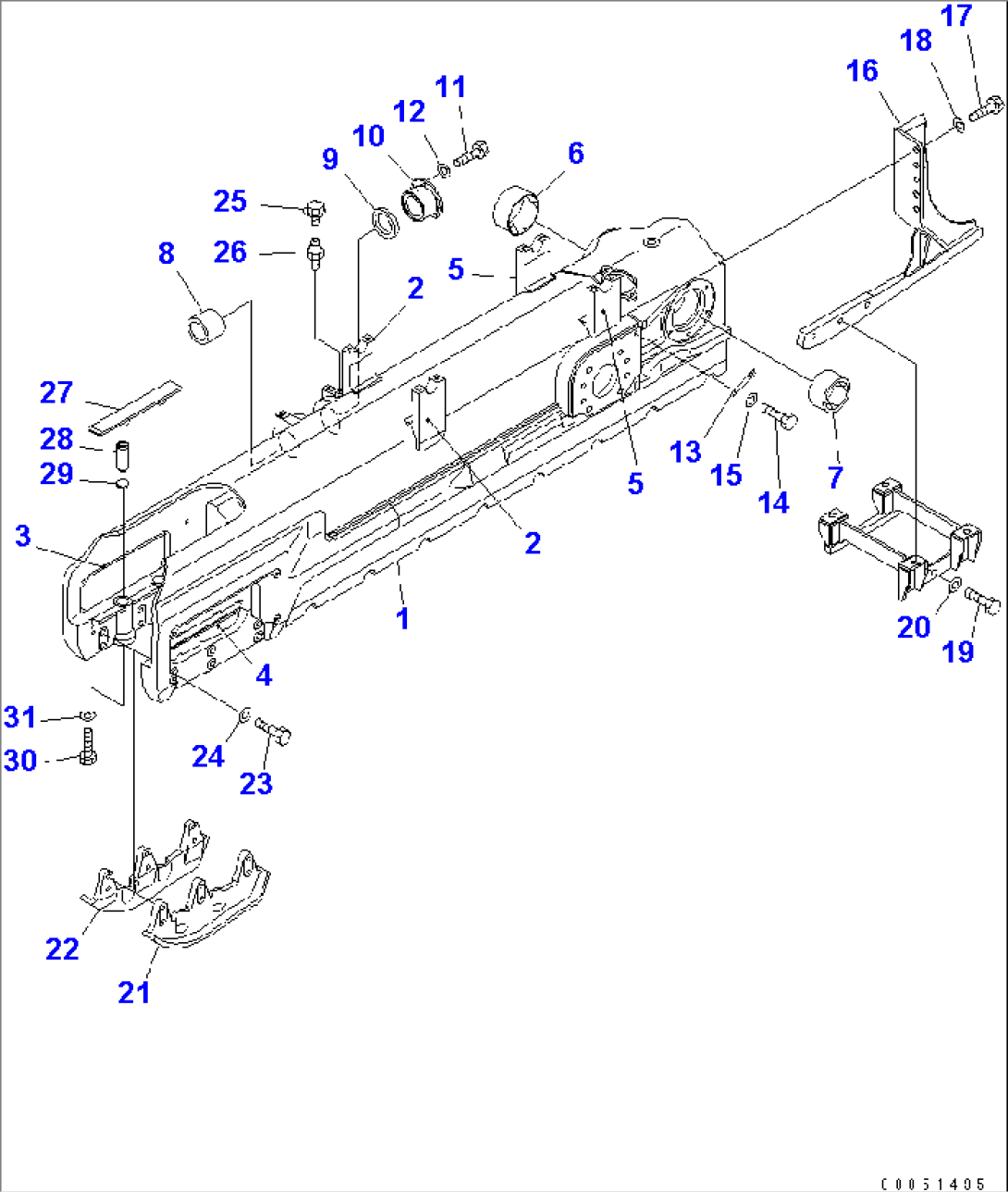 TRACK FRAME (L.H.) (LONG TRACK)(#76460-)