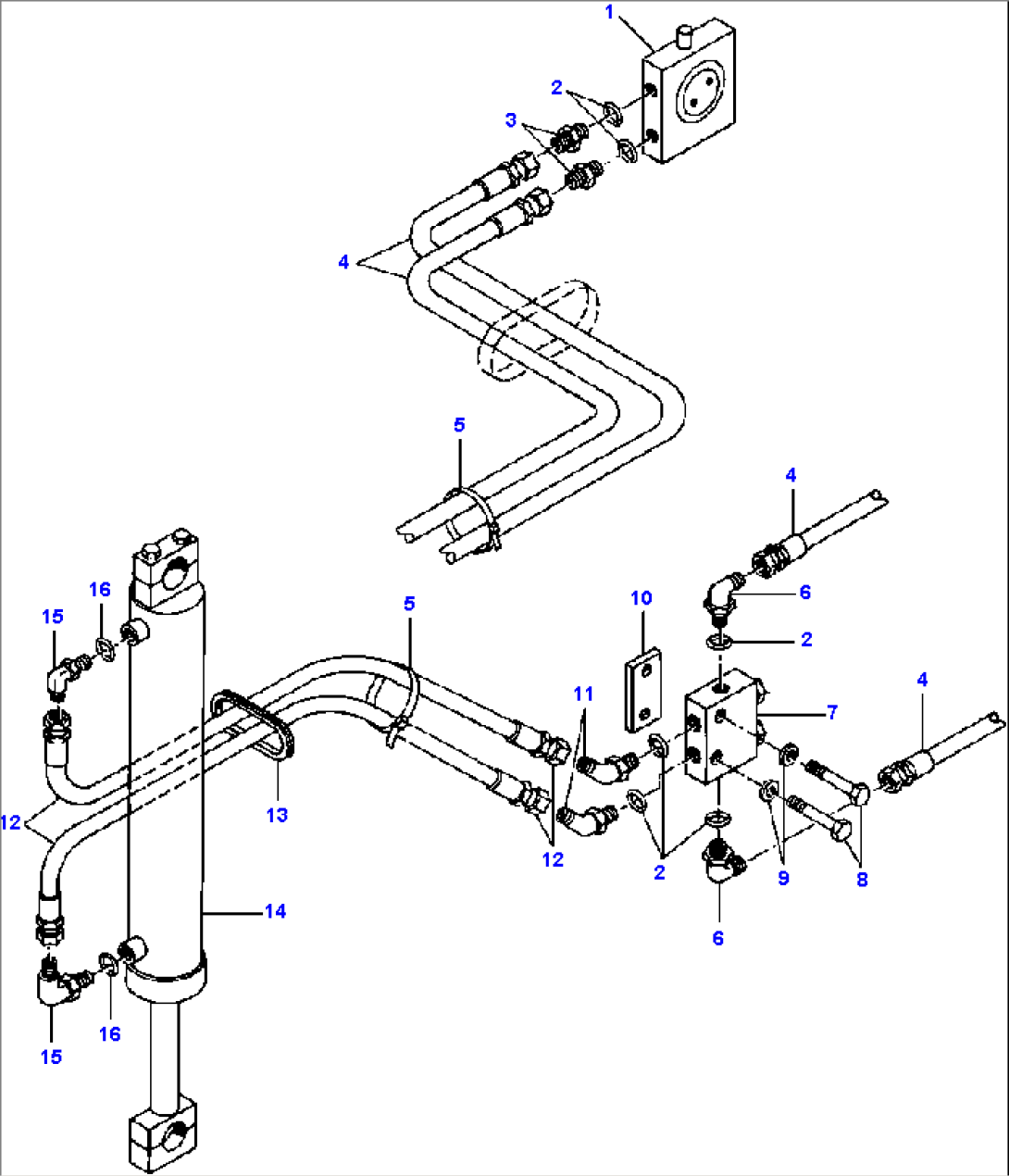 RIPPER CYLINDER ACTUATOR LINES
