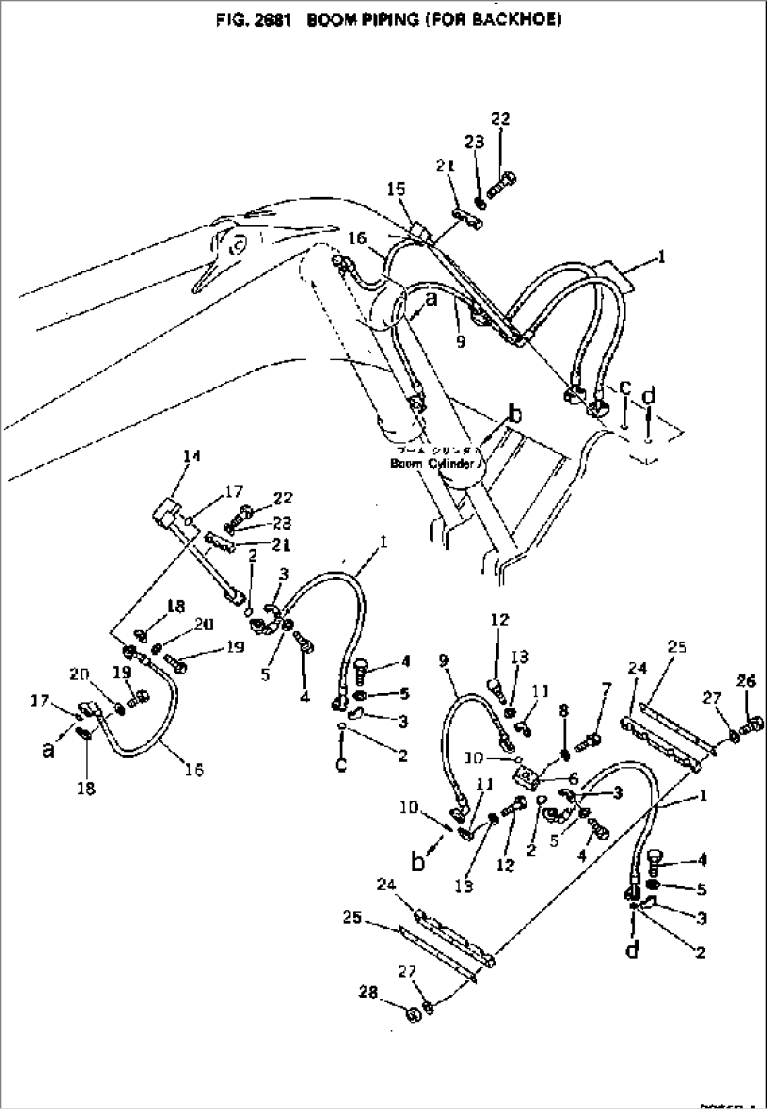 BOOM PIPING (FOR BACKHOE)