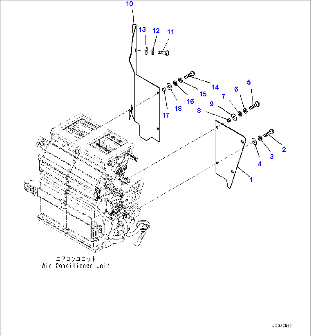 ROPS Cab, Air Conditioner Cover (#90047-91201)