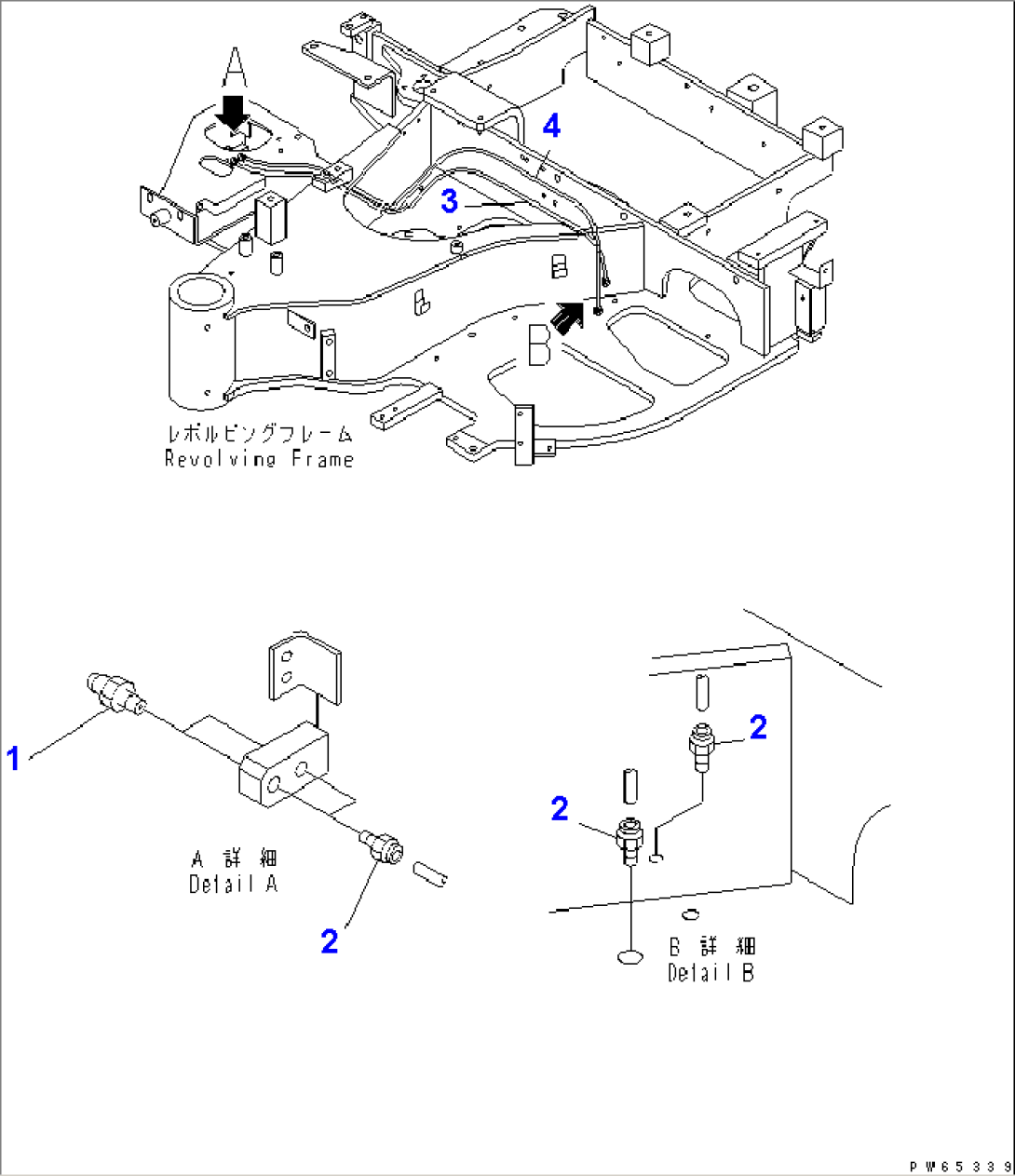 REVOLVING FRAME LUBRICATION PIPING