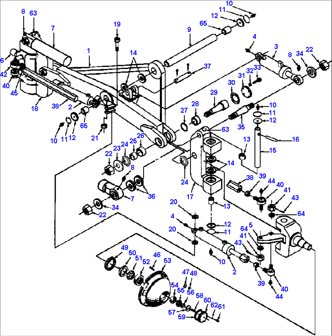 FRONT AXLE WITH FRONT FENDERS