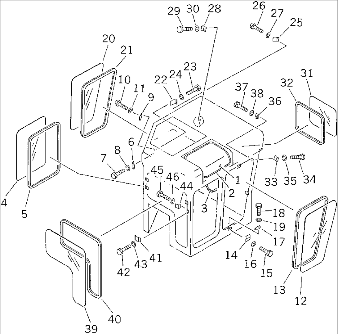 CAB (SIDE WINDOW) (WITH COMBUSTIBLE HEATER)(#37806-)