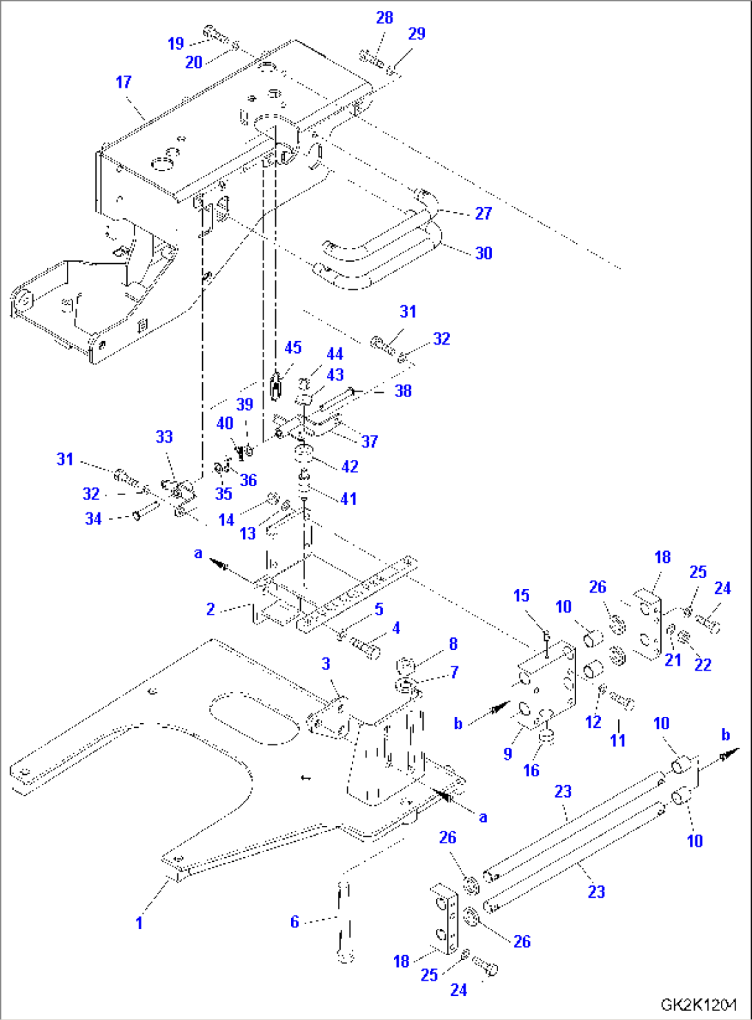 OPERATOR´S SEAT (CONSOLE) (FOR JOY STICK STEERING) (1/2) (SN H61030-UP)