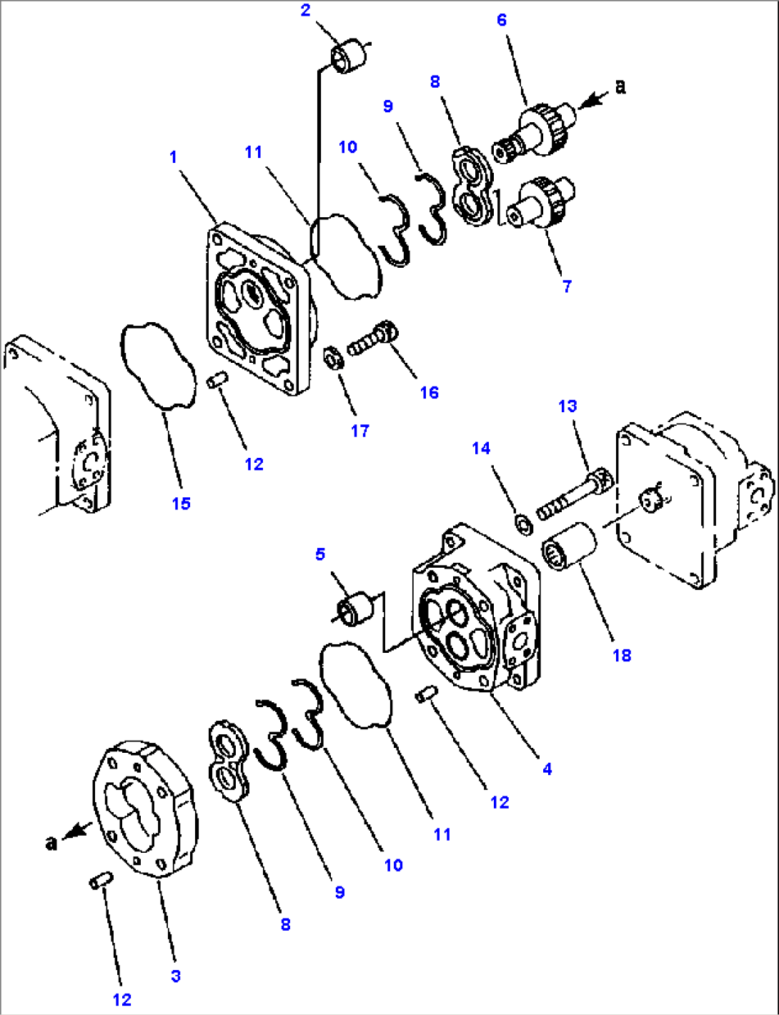 FIG NO. 6003 HYDRAULIC PUMP LOADER AND STEERING PUMP - SAR 50