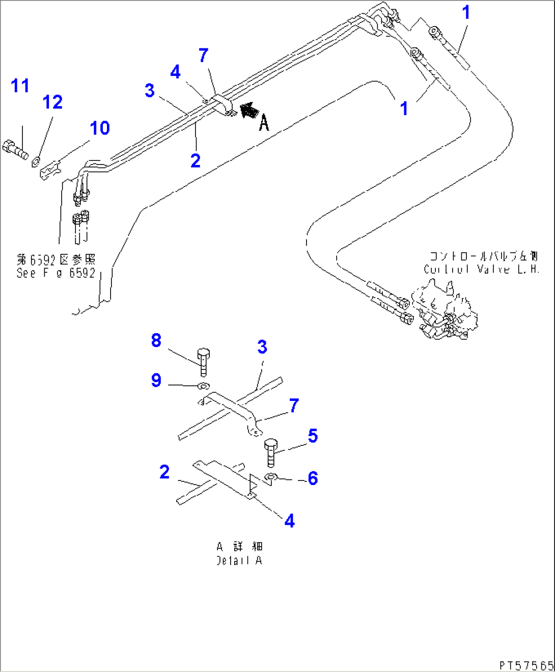 HYDRAULIC PIPING (HYDRAULIC MOTOR LINE) (1/2)