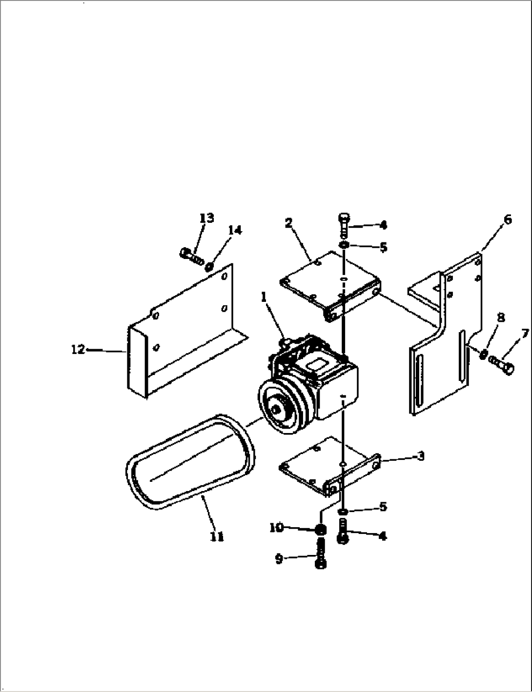 AIR CONDITIONER (1/4) (COMPRESSOR AND MOUNTING PARTS)