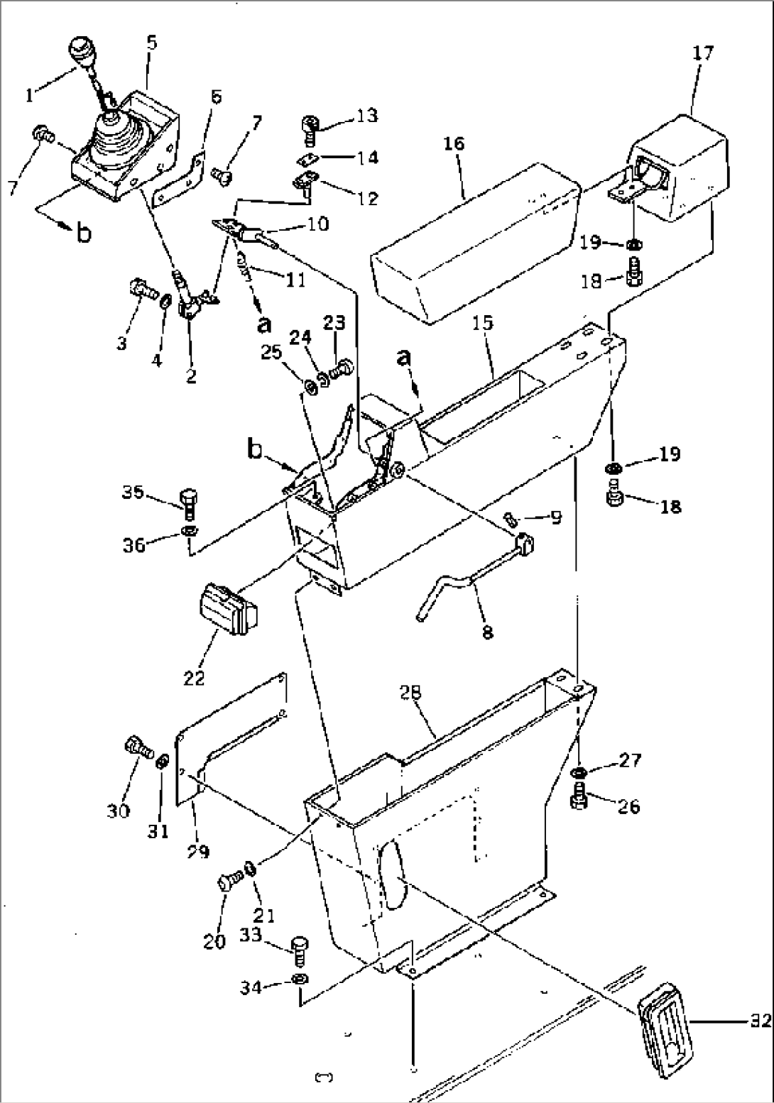 WRIST CONTROL STAND¤ L.H. (FOR BOTTOM DUMP LOADER)