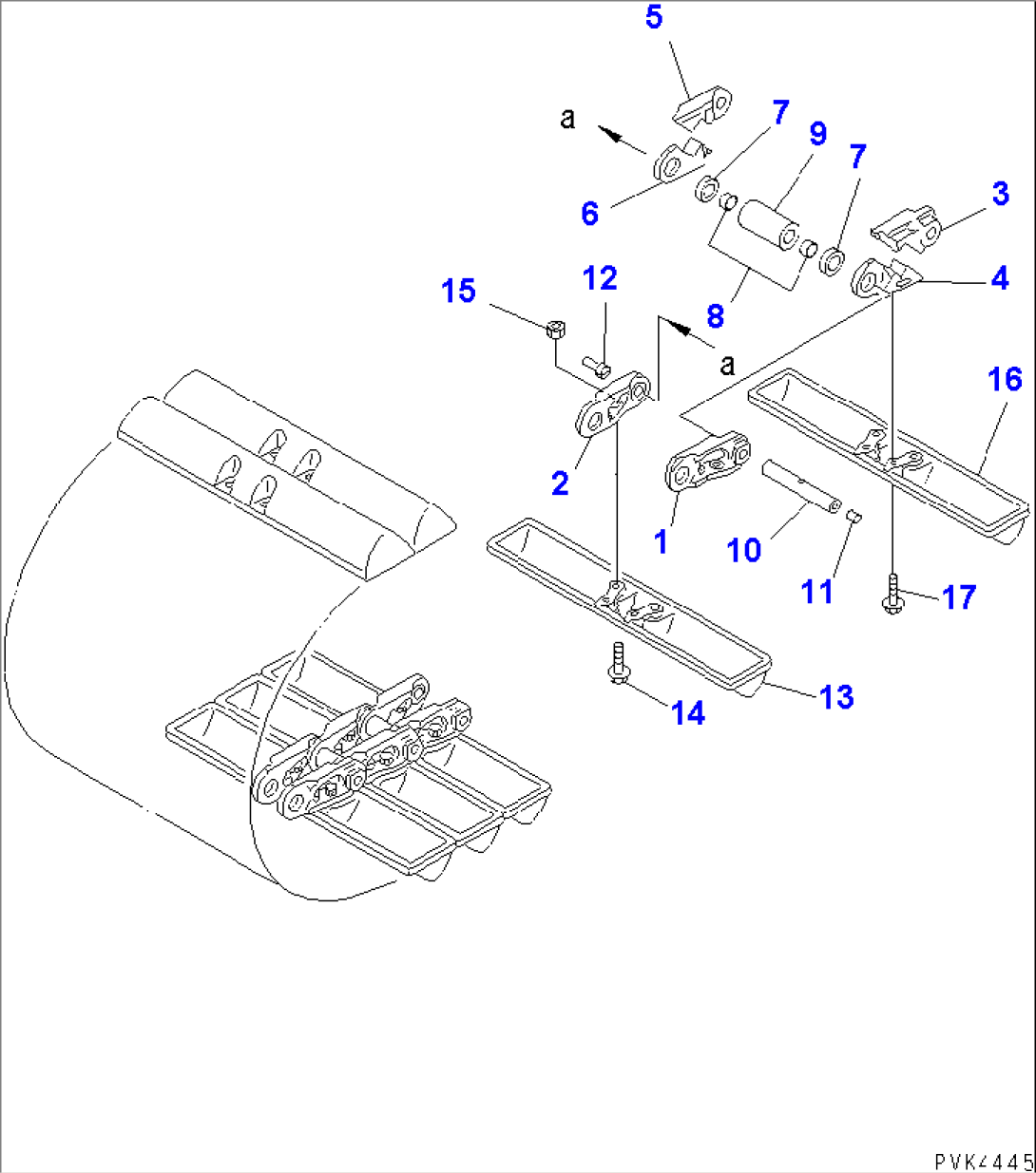 TRACK SHOE (LUBRICATE TYPE) (SWAMP TYPE) (700MM WIDE)(#62001-)