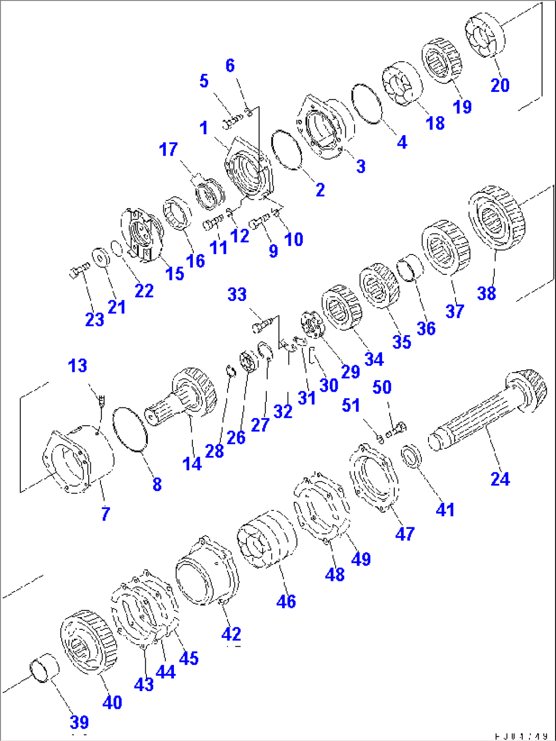 TRANSMISSION (MAIN SHAFT AND GEAR) (2/7)