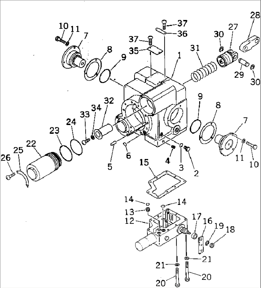 HYDRAULIC PUMP (FOR TRAVEL) (1/2)(#10125-)