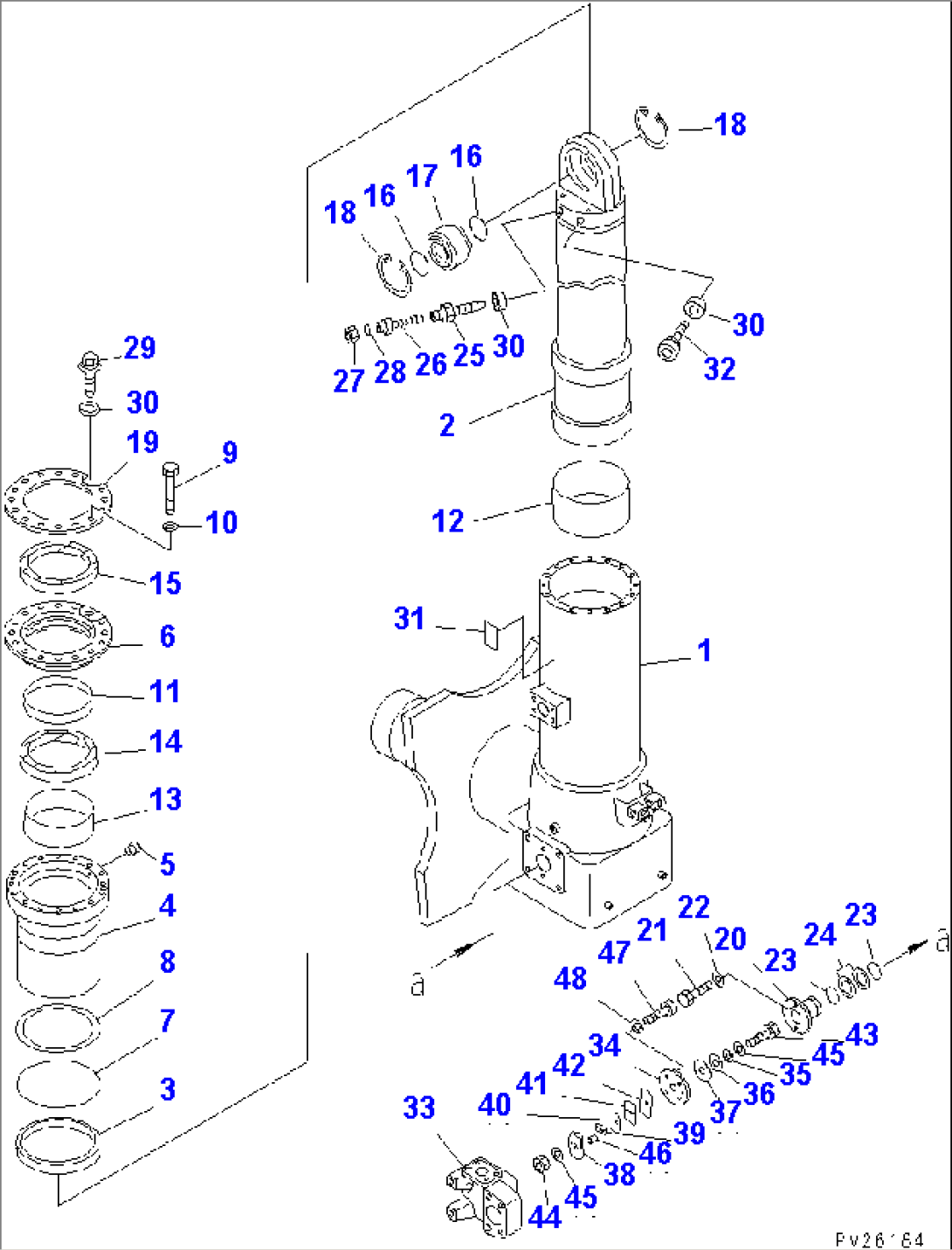 FRONT AXLE (RIGHT HAND) (FRONT SUSPENSION ASS