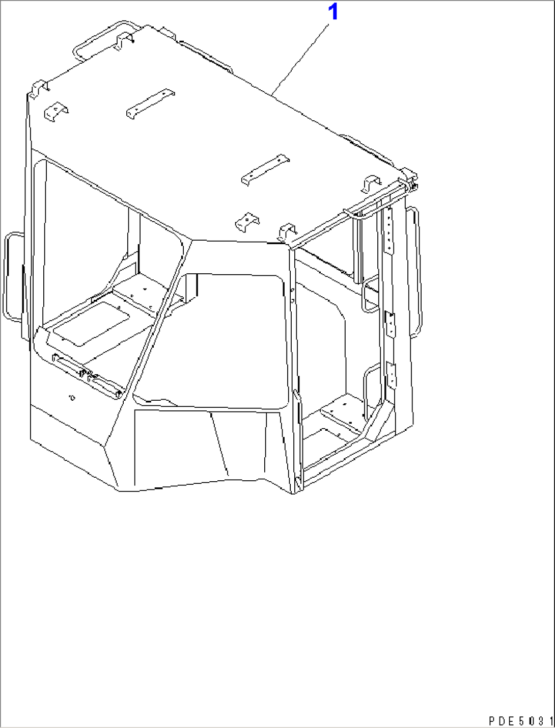 2-PERSONS CAB (CAB WELD)(#55001-)