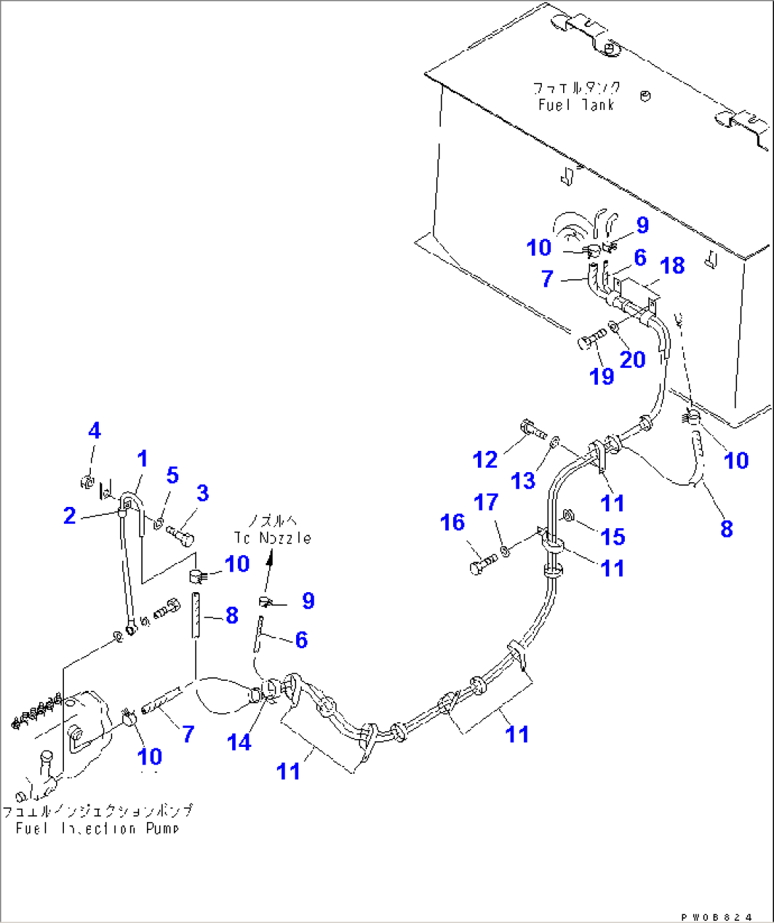FUEL LINE(#65001-)