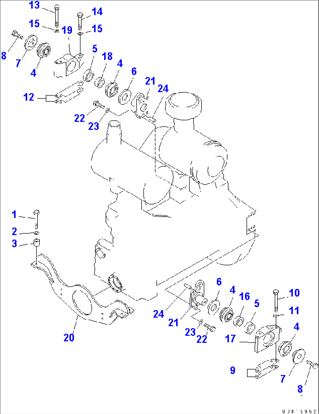 ENGINE MOUNT (TRIMMING) (FLOAT)(#36738-)