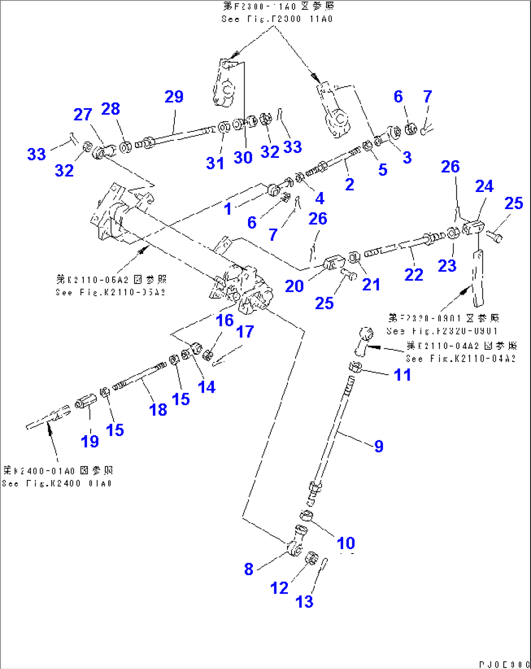FLOOR FRAME (STEERING LINK AND ROD) (D60P)