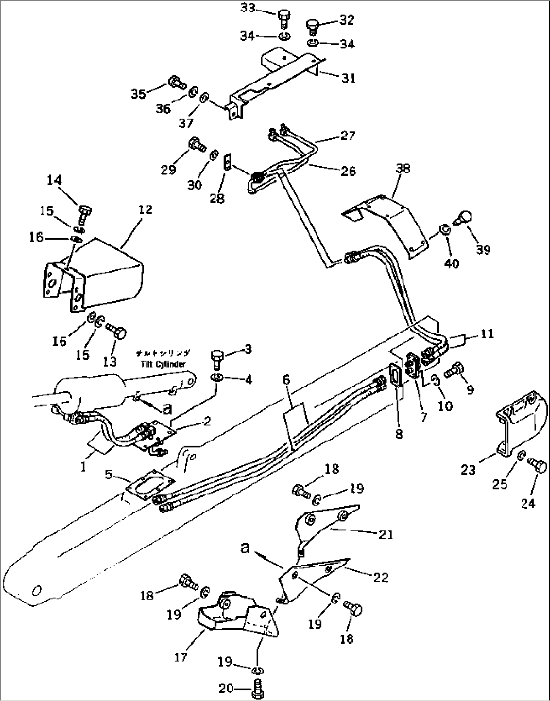 HYDRAULIC PIPING (TILT CYLINDER LINE) (2/2)