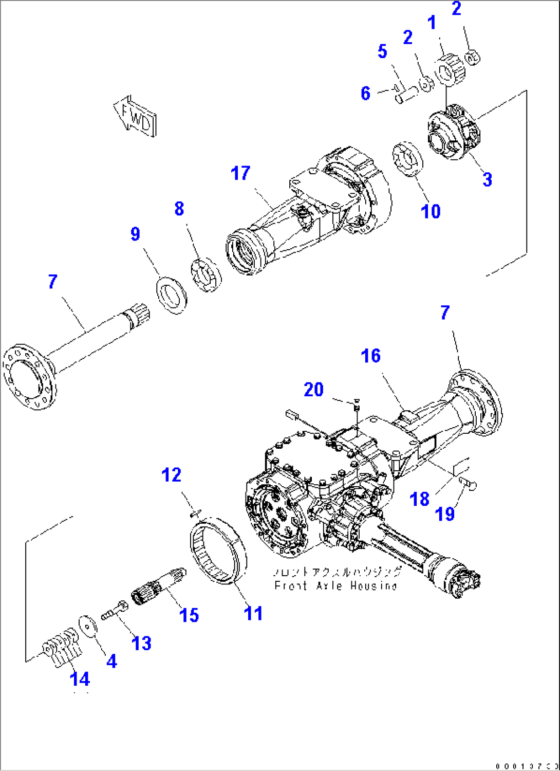 FRONT AXLE (FINAL DRIVE AND HOUSING)