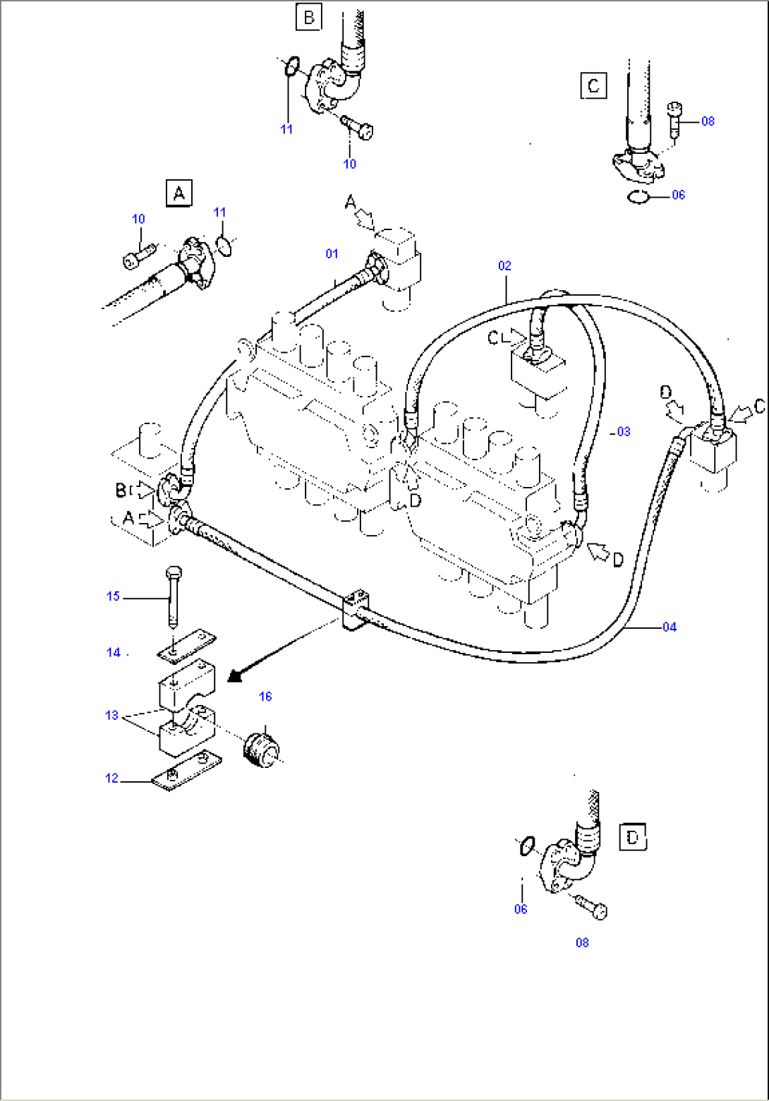 Hoses Assy., H.P. Filter - Control Blocks