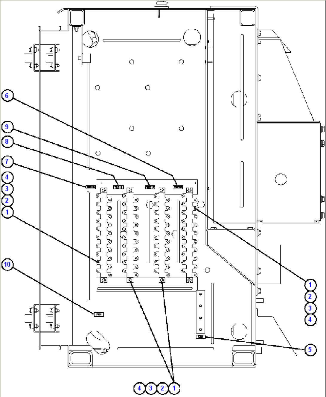 CONTROL CABINET RIGHT DOOR (LEFT SIDE WALL)