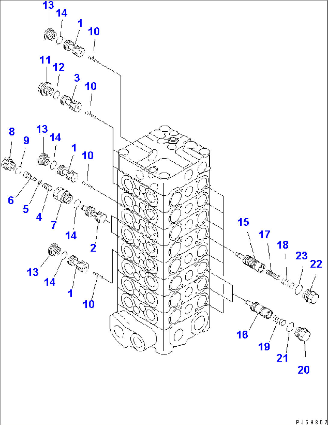 CONTROL VALVE (8-VALVE) (COHESIVE SOIL HOPPER) (3/13)(#1601-)