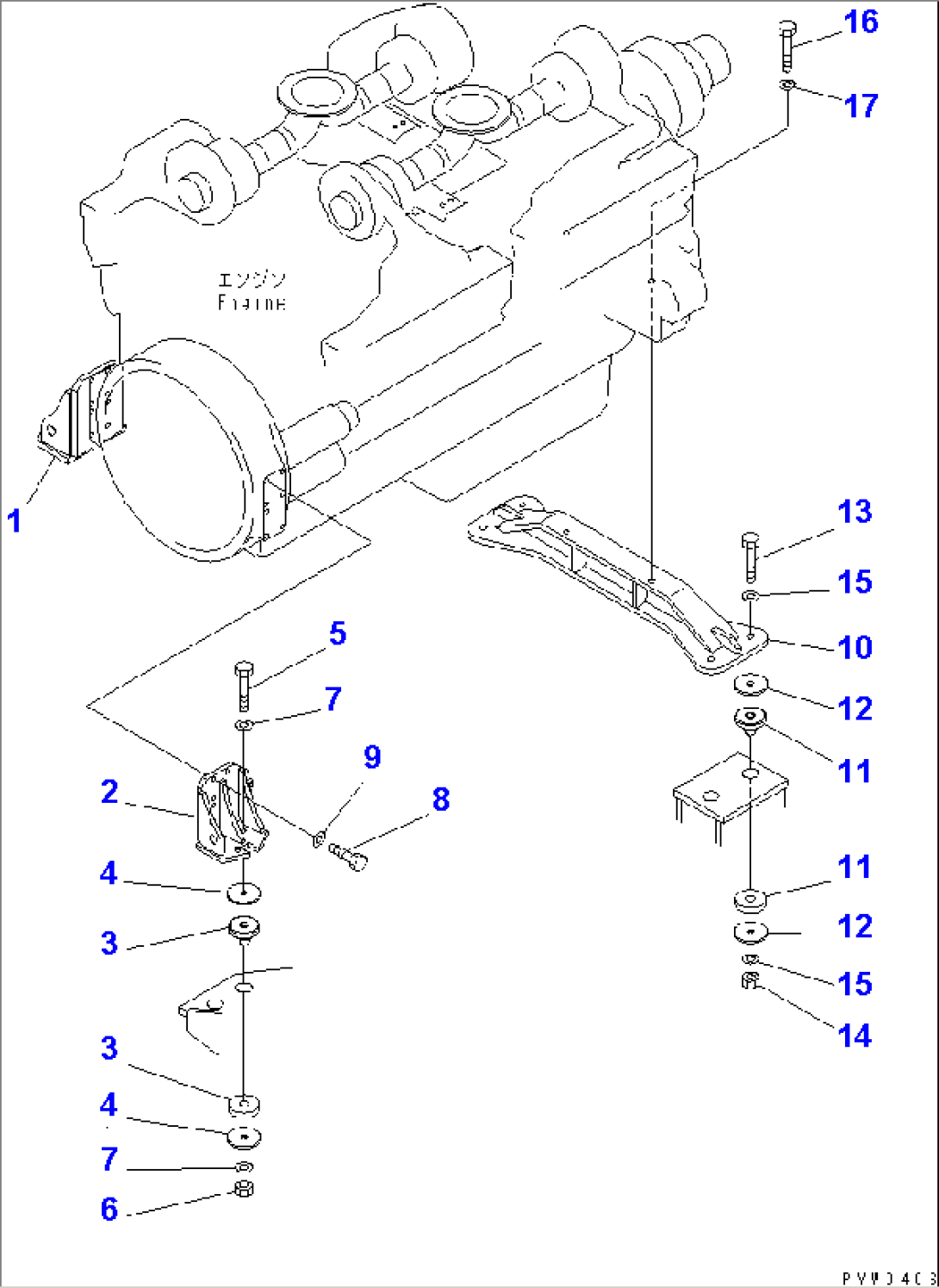 ENGINE MOUNTING PARTS