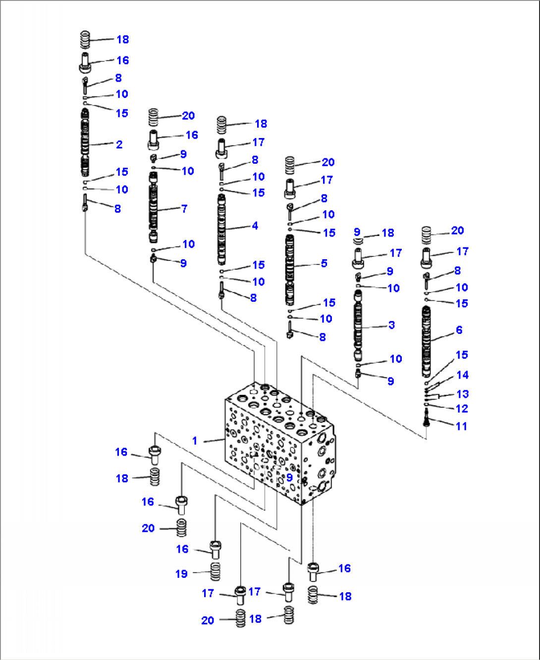 H0120-05A0 MAIN CONTROL VALVE (1/24)