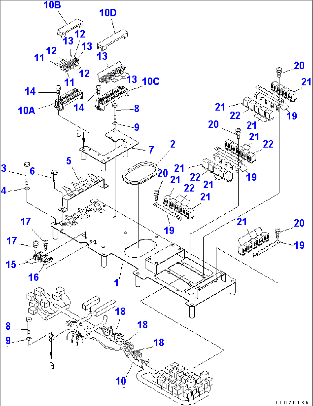 FLOOR SUB (FUSE BOX AND RELAY)(#1601-)